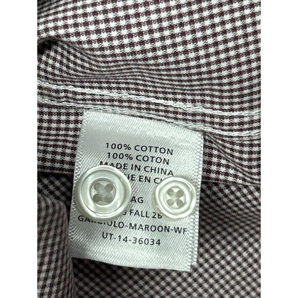 UNTUCKit Gargiulo Shirt Mens S Maroon Button Up Long Sleeve Wrinkle Free New - Picture 11 of 12
